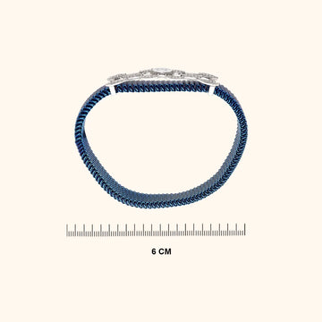 Sparkling Sterling Silver Bracelet 925 with Rhodium and Lacquer coating for Anti-tarnish.